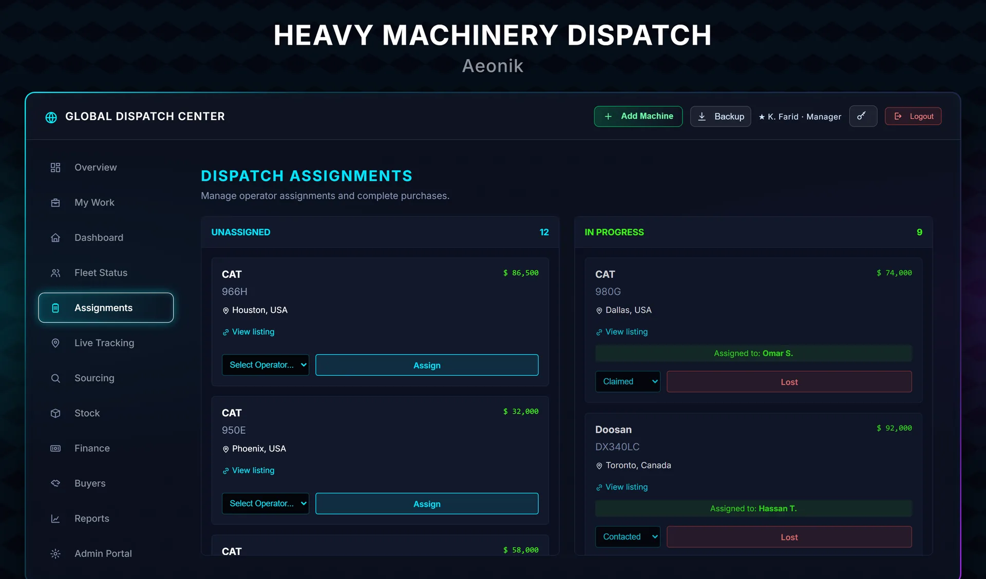 Dispatch board